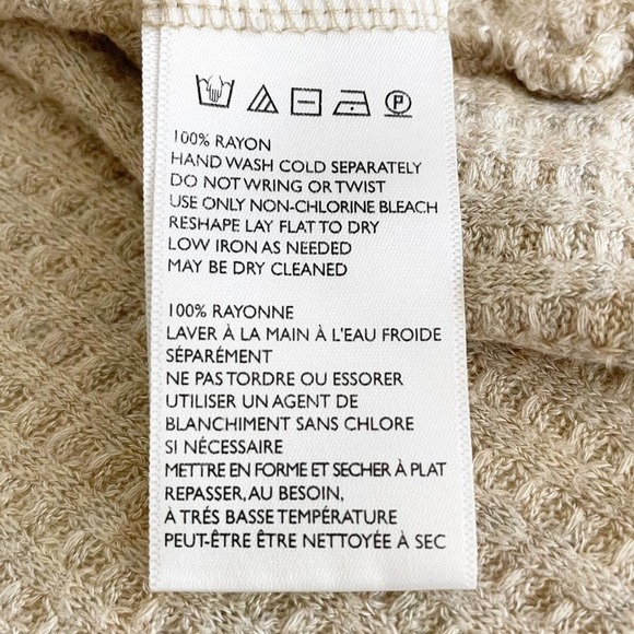 Uo Out From Under Tan Oversized Long Sleeve Button Up Thermal Top Size XS - Picture 9 of 14